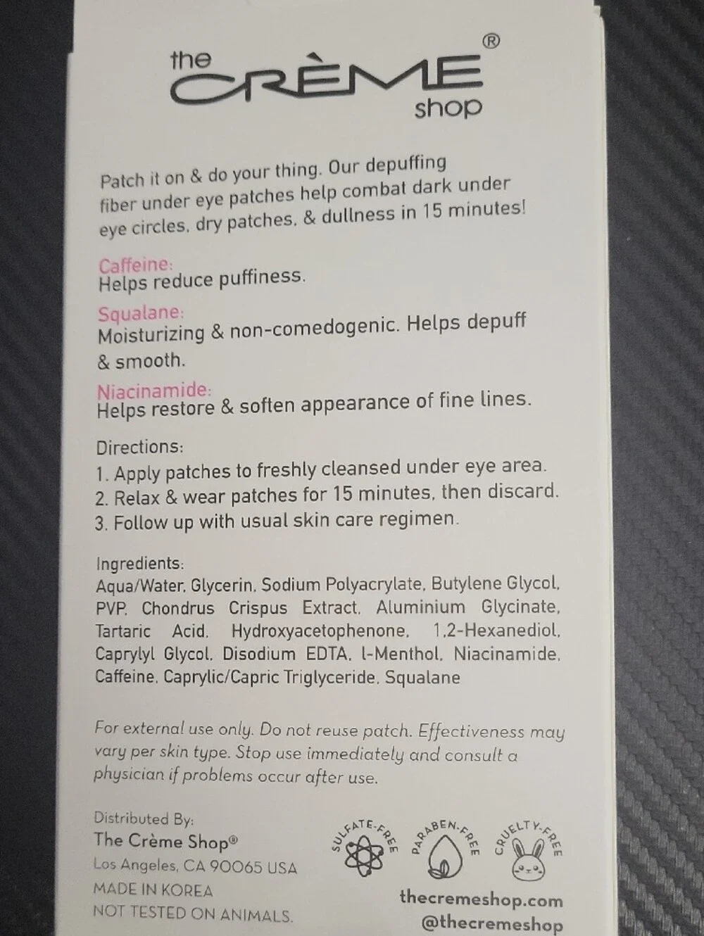 The Crème Shop Brightening Multi-Eye‎ Task Under Eye Patches